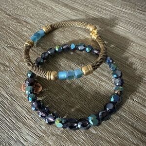 Alex and Ani blue beaded set